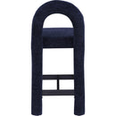  Color_Navy -- Amari Navy Chenille Fabric Upholstered Counter Stool IMAGE 5