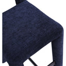  Color_Navy -- Amari Navy Chenille Fabric Upholstered Counter Stool IMAGE 7