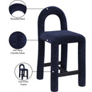  Color_Navy -- Amari Navy Chenille Fabric Upholstered Counter Stool IMAGE 9