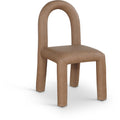  Color_Brown -- Amari Brown Vegan Leather Upholstered Dining Chair IMAGE 1