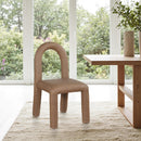  Color_Brown -- Amari Brown Vegan Leather Upholstered Dining Chair IMAGE 2