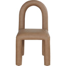  Color_Brown -- Amari Brown Vegan Leather Upholstered Dining Chair IMAGE 3