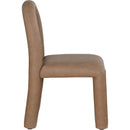 Color_Brown -- Amari Brown Vegan Leather Upholstered Dining Chair IMAGE 4