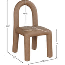  Color_Brown -- Amari Brown Vegan Leather Upholstered Dining Chair IMAGE 8