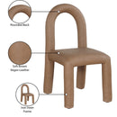  Color_Brown -- Amari Brown Vegan Leather Upholstered Dining Chair IMAGE 9