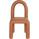  Color_Cognac -- Amari Cognac Vegan Leather Upholstered Dining Chair IMAGE 3