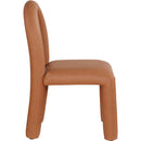  Color_Cognac -- Amari Cognac Vegan Leather Upholstered Dining Chair IMAGE 4