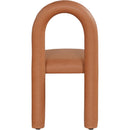  Color_Cognac -- Amari Cognac Vegan Leather Upholstered Dining Chair IMAGE 5