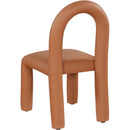  Color_Cognac -- Amari Cognac Vegan Leather Upholstered Dining Chair IMAGE 6