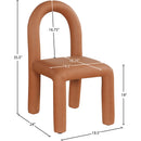  Color_Cognac -- Amari Cognac Vegan Leather Upholstered Dining Chair IMAGE 8