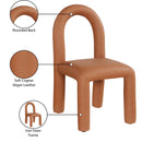  Color_Cognac -- Amari Cognac Vegan Leather Upholstered Dining Chair IMAGE 9