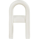 Meridian Amari Cream Vegan Leather Dining Chair IMAGE 5