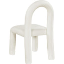  Color_Cream -- Amari Cream Vegan Leather Upholstered Dining Chair IMAGE 6