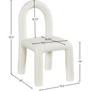  Color_Cream -- Amari Cream Vegan Leather Upholstered Dining Chair IMAGE 8