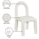  Color_Cream -- Amari Cream Vegan Leather Upholstered Dining Chair IMAGE 9