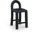 Meridian Amari Black Vegan Leather Stool IMAGE 1