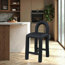 Meridian Amari Black Vegan Leather Stool IMAGE 2