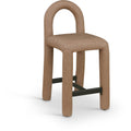  Color_Brown -- Amari Brown Vegan Leather Upholstered Counter Stool IMAGE 1
