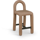  Color_Brown -- Amari Brown Vegan Leather Upholstered Counter Stool IMAGE 1