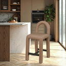  Color_Brown -- Amari Brown Vegan Leather Upholstered Counter Stool IMAGE 2