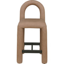  Color_Brown -- Amari Brown Vegan Leather Upholstered Counter Stool IMAGE 3