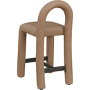  Color_Brown -- Amari Brown Vegan Leather Upholstered Counter Stool IMAGE 6