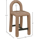  Color_Brown -- Amari Brown Vegan Leather Upholstered Counter Stool IMAGE 8
