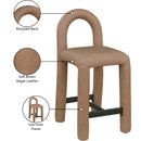  Color_Brown -- Amari Brown Vegan Leather Upholstered Counter Stool IMAGE 9