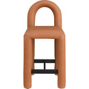  Color_Cognac -- Amari Cognac Vegan Leather Upholstered Counter Stool IMAGE 3