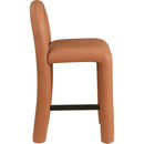  Color_Cognac -- Amari Cognac Vegan Leather Upholstered Counter Stool IMAGE 4