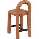  Color_Cognac -- Amari Cognac Vegan Leather Upholstered Counter Stool IMAGE 6