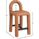  Color_Cognac -- Amari Cognac Vegan Leather Upholstered Counter Stool IMAGE 8