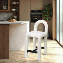 Color_Cream -- Amari Cream Vegan Leather Upholstered Counter Stool IMAGE 2