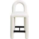  Color_Cream -- Amari Cream Vegan Leather Upholstered Counter Stool IMAGE 3