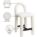  Color_Cream -- Amari Cream Vegan Leather Upholstered Counter Stool IMAGE 9
