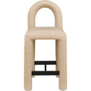  Color_Tan -- Amari Tan Vegan Leather Upholstered Counter Stool IMAGE 3