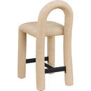  Color_Tan -- Amari Tan Vegan Leather Upholstered Counter Stool IMAGE 6
