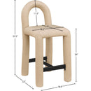  Color_Tan -- Amari Tan Vegan Leather Upholstered Counter Stool IMAGE 8