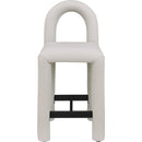 Meridian Amari Taupe Vegan Leather Stool IMAGE 3