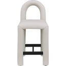  Color_Taupe -- Amari Taupe Vegan Leather Upholstered Counter Stool IMAGE 3