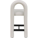 Meridian Amari Taupe Vegan Leather Stool IMAGE 5