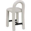  Color_Taupe -- Amari Taupe Vegan Leather Upholstered Counter Stool IMAGE 6