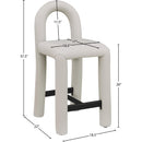  Color_Taupe -- Amari Taupe Vegan Leather Upholstered Counter Stool IMAGE 8