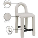  Color_Taupe -- Amari Taupe Vegan Leather Upholstered Counter Stool IMAGE 9
