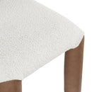  Color_Brown -- Amari Brown Vegan Leather And Boucle Fabric Upholstered Dining Chair IMAGE 7