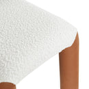  Color_Cognac -- Amari Cognac Vegan Leather And Boucle Fabric Upholstered Dining Chair IMAGE 7