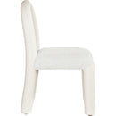  Color_Cream -- Amari Cream Vegan Leather And Boucle Fabric Upholstered Dining Chair IMAGE 4