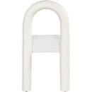  Color_Cream -- Amari Cream Vegan Leather And Boucle Fabric Upholstered Dining Chair IMAGE 5