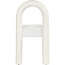 Meridian Amari Cream Vegan Leather and Boucle Fabric Dining Chair IMAGE 5