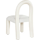  Color_Cream -- Amari Cream Vegan Leather And Boucle Fabric Upholstered Dining Chair IMAGE 6